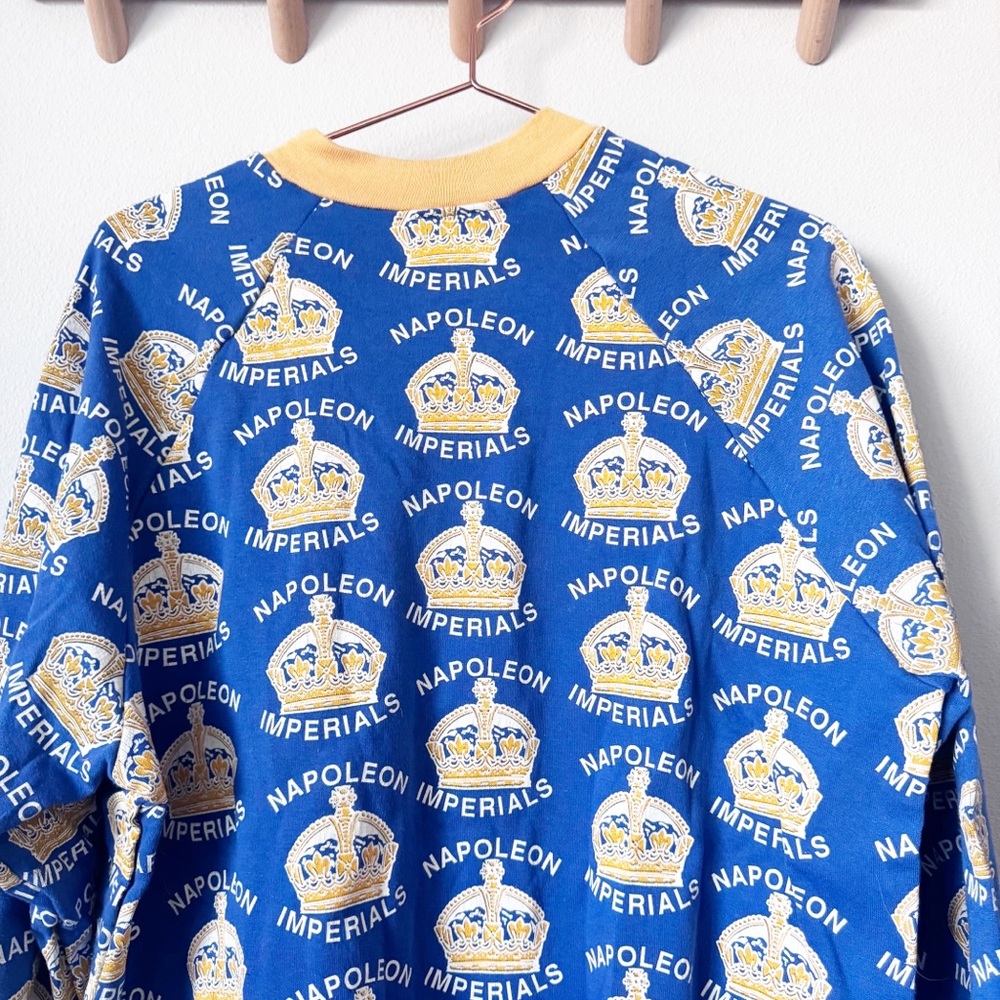 Vintage Napoleon Blue and Yellow Men's Sweatshirt - Picture 9 of 10